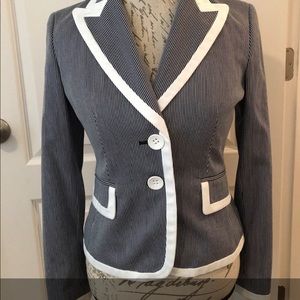 Nine West Navy Striped Blazer